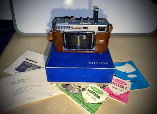 Vintage Voigtlander Vitessa T 35mm Rangefinder Camera Skopar 50mm W/ Case