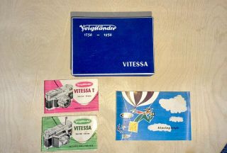 Vintage Voigtlander Vitessa T 35mm Rangefinder Camera Skopar 50mm w/ Case 4