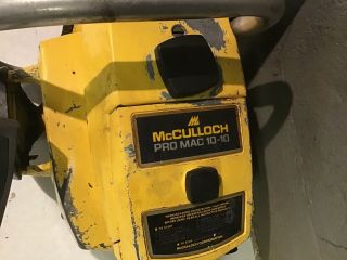 Vintage McCulloch Pro Mac 10 - 10 Chainsaw W/ 15” Bar Good Compression 2