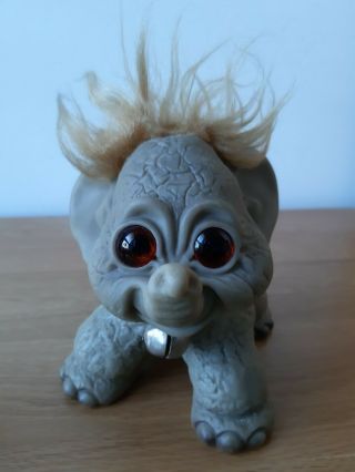 Dam Things,  Thomas Dam,  Vintage Elephant Troll,  With Bell,  6 Inches.  ❤