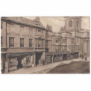 Oxford Mitre Hotel Showing Slatter & Rose Book Shop,  Old Postcard By Frith