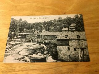 East Guilford,  York Postcard " The Old Mill And Falls " Bird 