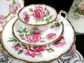 Royal Standard Tea Cup And Saucer Pink Rose Orleans Rose Teacup Trio England