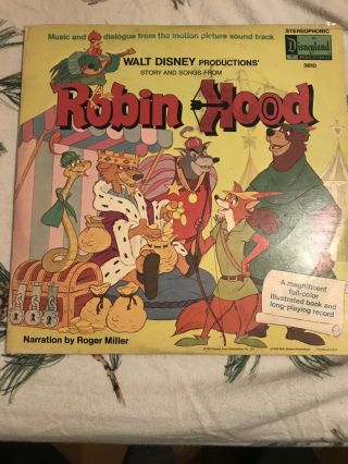 Walt Disney - Story And Songs From Robin Hood - Disneyland Vinyl Lp Record Album