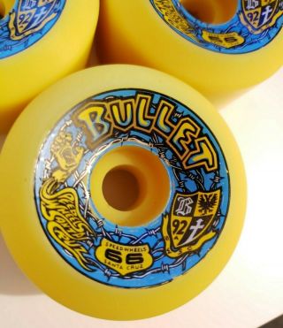 Santa Cruz Bullet 66mm 92a Skateboard Speed Wheels Vintage Nos Originals Rare