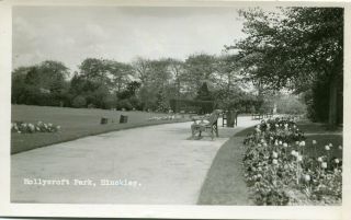 Hinckley - Hollycroft Park - Old Real Photo Postcard View