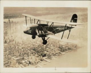 1933 Press Photo Aerial Image Of Curtiss - Wright Condor To Be By Byrd Exped