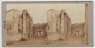 Italy Stereoview - Roma And The Temple Of Mars Ultor,  Rome Probably By Henri Plaut