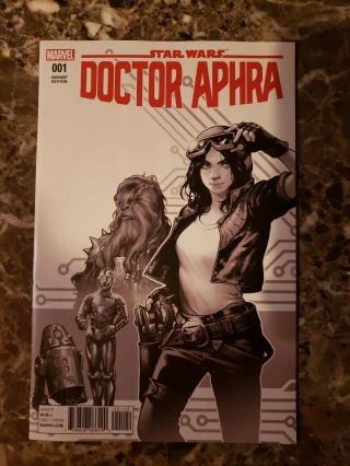 Star Wars Doctor Aphra 1 One Per Store Retailer Incentive Variant Black & White