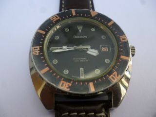 Vintage Bulova Automatic Diver Watch 100 Meters,  Swiss Made