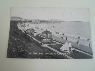 Colwyn Bay,  The Promenade General View Old Postcard Franked,  Stamped 1924 §e182