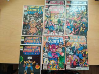 Infinity Gauntlet Marvel Comic Run 1 2 3 4 5 6 Thanos Multiple Copies
