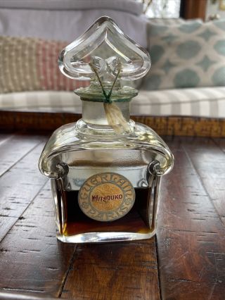 Vintage Guerlain Mitsouko Perfume Baccarat Crystal Bottle Paris