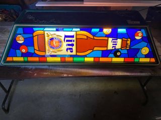 Vintage Miller Lite Pool Table Light (early 1990’s) Great For Man Cave,  Bar,  Etc