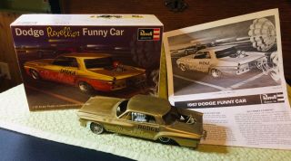 Vintage 1967 Revell Dodge Revellion Funny Car Built Model & Instruction