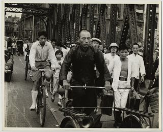 Powerful Sino - Japanese Japan China War Press Photo Chinese Flee To Settlement