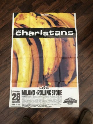 The Charlatans - Ultra Rare - Vintage Milan Rolling Stone Poster 1992