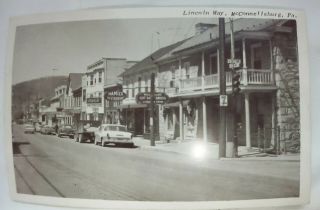 Lincoln Way,  Mcconnellsburg,  Pa Photo Vintage Post Card 40s 50s