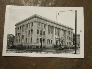 Vintage Postcard Rppc St Maries Idaho Id Benewah County Court House
