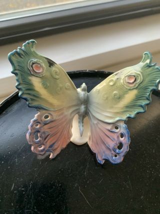 Karl Ens Porcelain Large Butterfly For Volkstedt Germany
