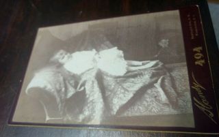 Cabinet Card Post Mortem Of Little Girl By Washington,  Dc Photographer 
