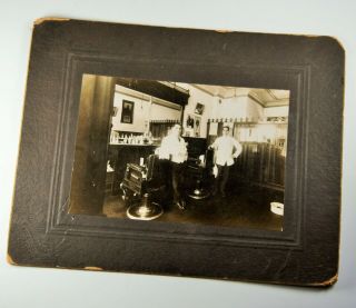 Antique Card Photo Of Barber Shop Toronto Canada Ca.  1911 J.  W.  Wilson Photograph