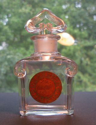 Antique Crystal Baccarat Perfume Bottle.  Guerlain Mitsouko.  5 "