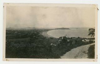 Vintage Photograph China 1923 Chefoo Harbor Panoramic Sharp Photo Yantai