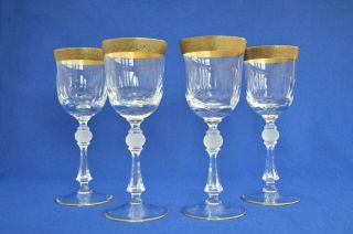 Four Stunning Vintage Moser Bohemian/czech Wine Glasses