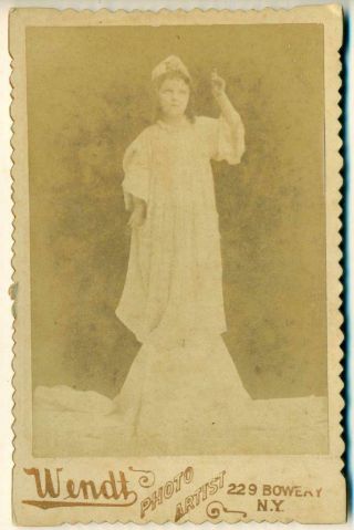 C 1880 Child Performer By Wendt Bowery,  Ny In Columbia Or Lady Liberty Costume ?