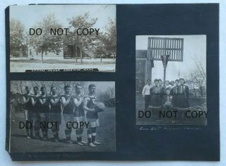 C.  1909 Photos.  School House Boys And Girls Basketball Teams Sedgwick Kansas