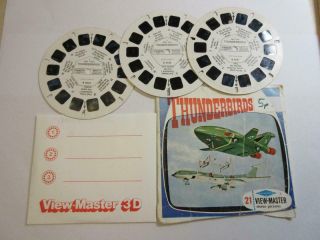 Vintage Viewmaster 3d Photo Reels - Tv Show Thunderbirds No.  B453 - Set Of 3