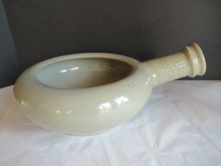 Antique Vintage Porcelain Ceramic Bed Pan Chamber Pot Urinal Yellow 3 Rare