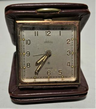 Vintage Angelus 8 Day Travel Alarm Clock