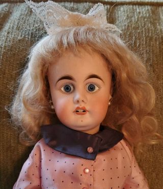 Pretty Antique 16 " German Or French Bisque Head Mystery Doll Marked " R "