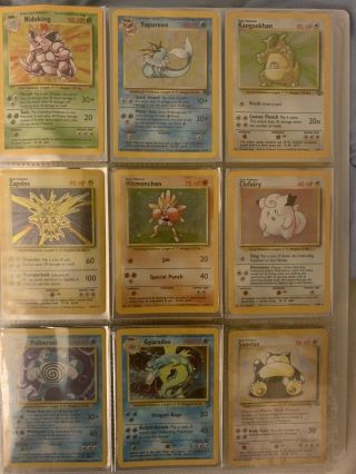 Pokemon Wotc Binder With Holos,  First Edition,  And Shadowless Vintage Cards