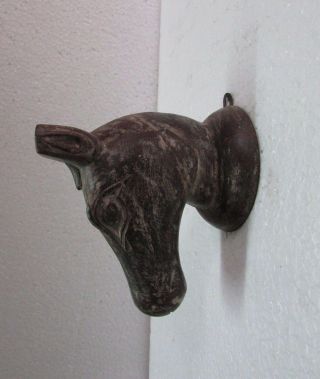 Vintage Indian Hand Carved Solid Wooden Horse Head Bust Wall Hanging,  Rare