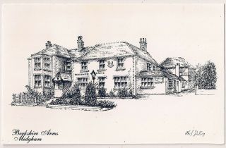 Old Postcard - Berkshire Arms - Midgham Near Newbury - Berkshire C.  1980