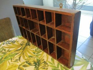 Vtg Primitive Black Walnut Wooden Handmade Early Shadow Box With Finger Joints