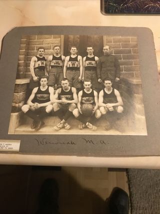 Early 1900’s Military Vintage Basketball Memorabilia Cabinet Card