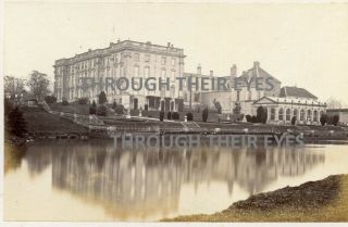 2 Photographs Stoneleigh Abbey.  Circa 1860s On Album Page.