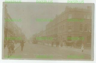 Old Postcard Hounslow High Street Middlesex Note Tram Real Photo 1910