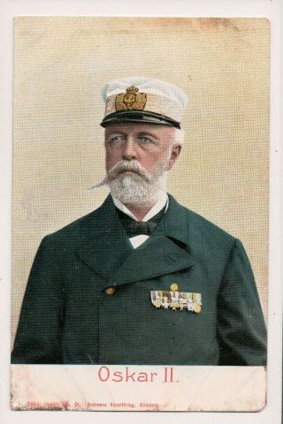 Vintage Postcard King Oscar Ii Of Sweden