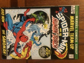 Marvel Comics Marvel Team - Up 1 Featuring Spider - Man And The Human Torch Vg,  4.  5