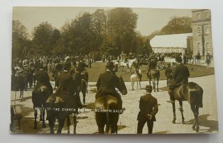 Vintage 1912 Rppc Of Meet Of The Craven Hounds Benham Valence House