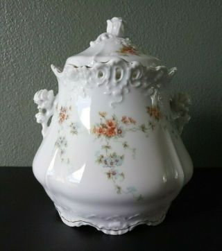 Hermann Ohme - Eglantine - Antique German Porcelain Covered Biscuit Jar