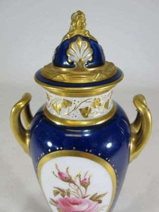 Antique English Royal Worcester Small Porcelain Urn,  9 