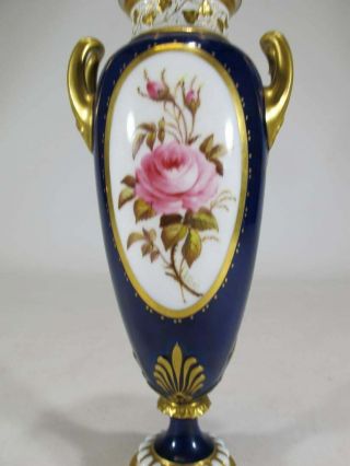 Antique English Royal Worcester Small Porcelain Urn,  9 
