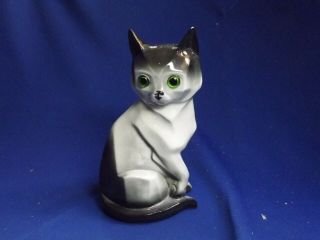 Vintage German Porcelain Perfume Lamp Night Light Cat Unsigned No Electrical