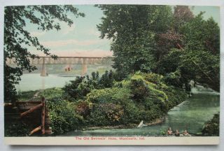 The Old Swimmin Hole Monticello Indiana Vintage Postcard